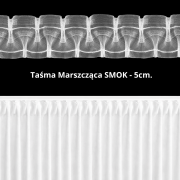 Taśma marszcząca SMOK 5 cm – klasyczne, najczęściej wybierane marszczenie tworzące drobne i eleganckie fałdy