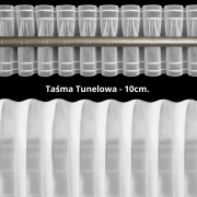 Taśma tunelowa 10 cm (na drążek) – firana z tunelem do bezpośredniego założenia na drążek karnisza, prosty i szybki montaż
